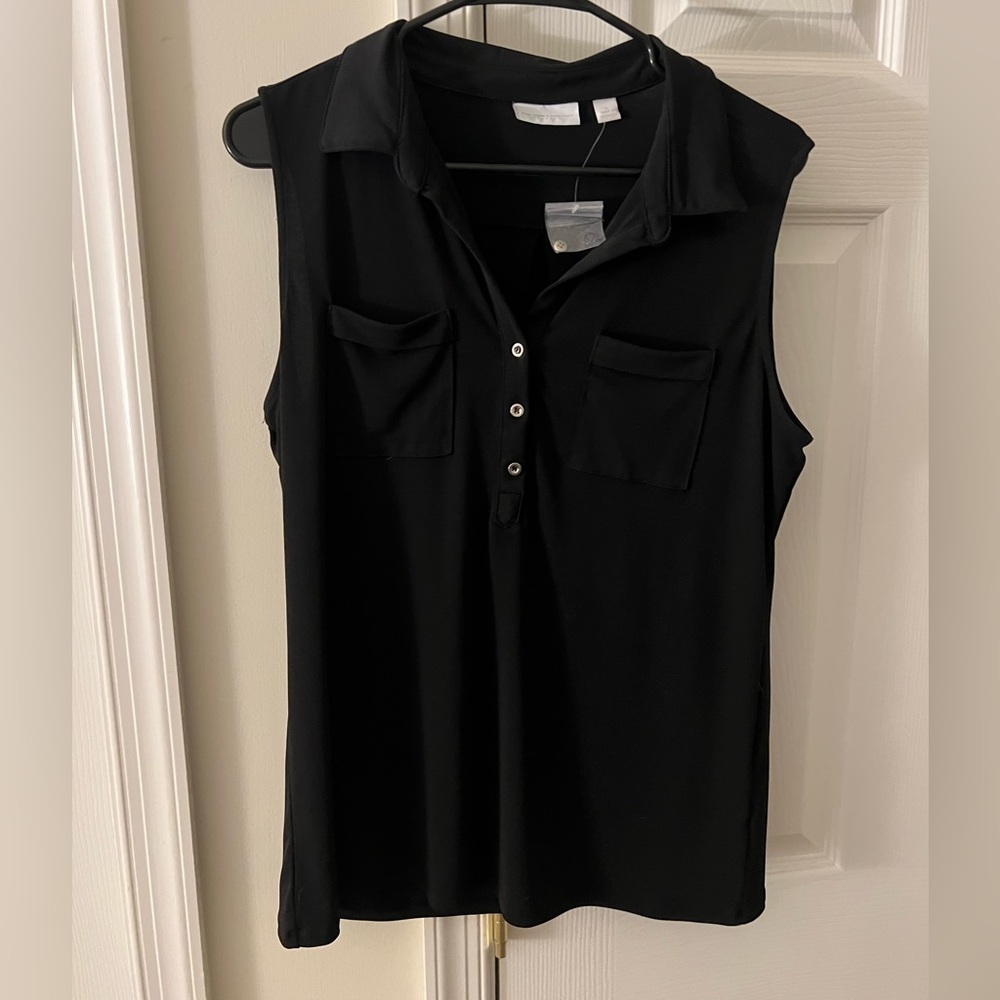 Sleeveless Black Tank Top